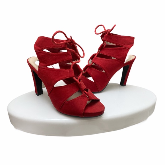 Bakers Shoes Bakers Comfort Gel Red Heel Sandals Poshmark